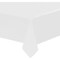 12 Pack White Plastic Tablecloth, 54 x 108 inch Rectangular Disposable Plain Table Cloths Covers, Fits up to 8-Foot Buffet Banquets or Picnic Tables, Party Decoration Supplies